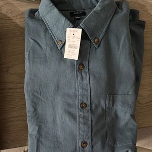 J. Crew Men's Teal Button Down Shirt new with tags size L